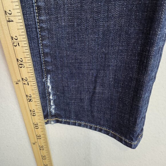Lucky Brand Jeans Womens 4/28 Zoe Skinny Dark Wash Denim Mid Rise Distressed - Picture 8 of 12